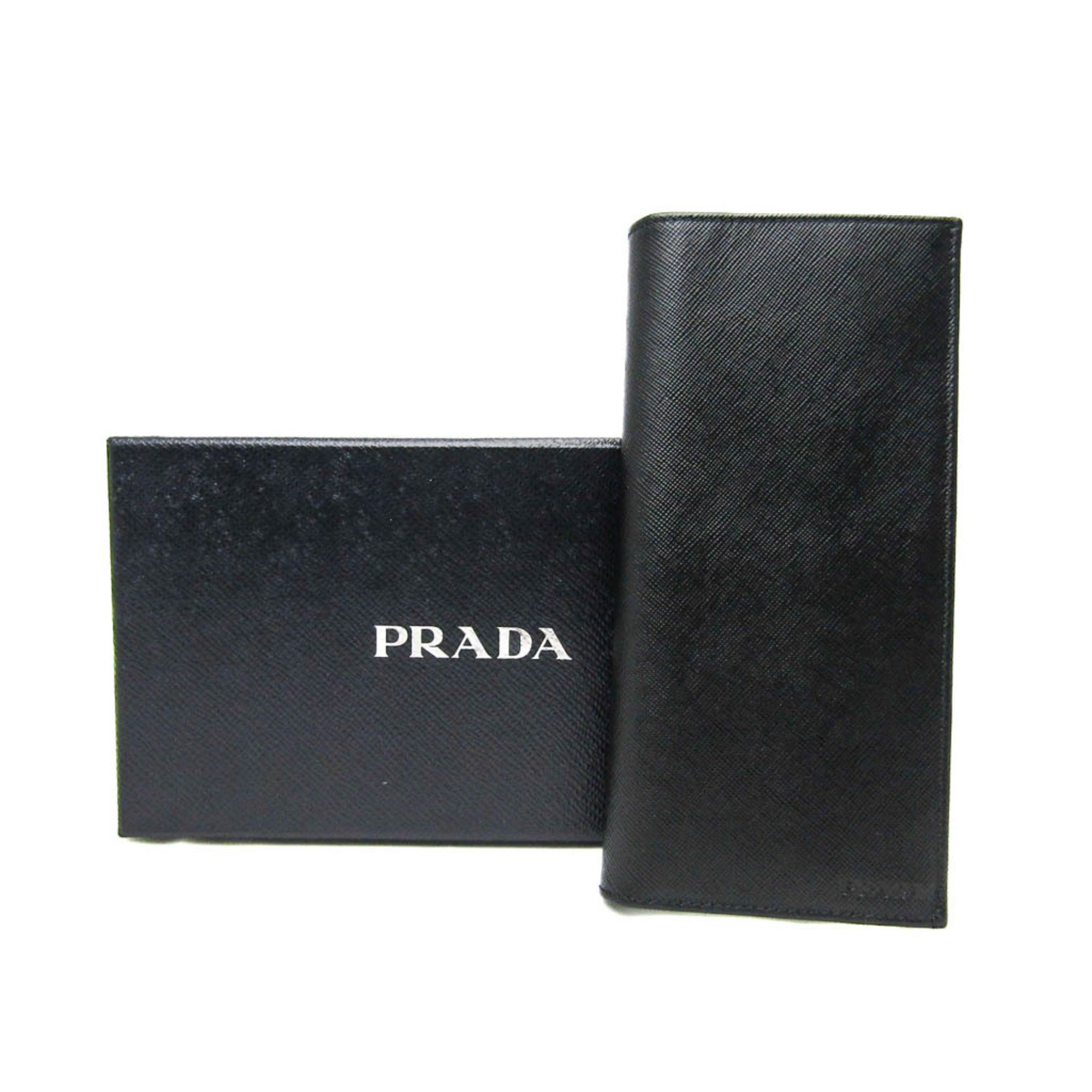プラダ(Prada) メンズ,レディース レザー 長財布（二つ折り） ブラック