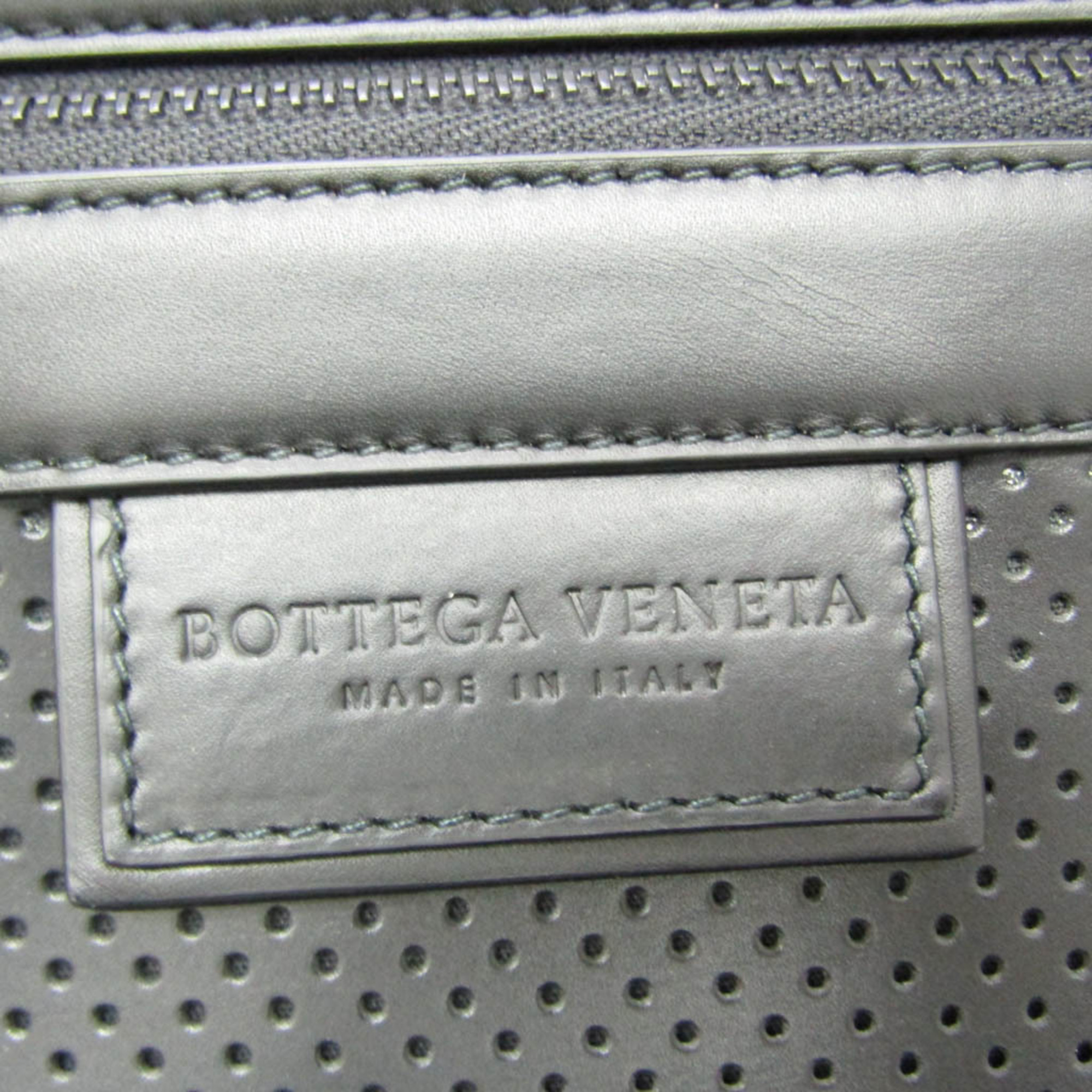ボッテガ・ヴェネタ(Bottega Veneta) イントレチャート メンズ レザー ハンドバッグ,ショルダーバッグ ブラック
