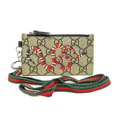 グッチ(Gucci) キングスネーク プリント ネックストラップ付き ID