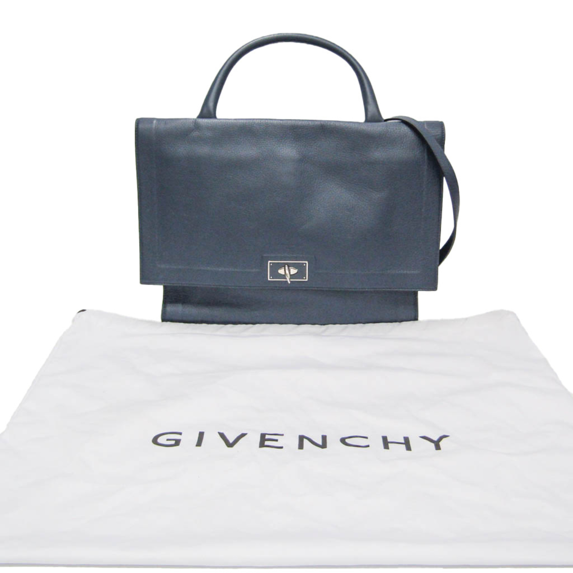 ジバンシィ(Givenchy) メンズ レザー ハンドバッグ,ショルダーバッグ ネイビー
