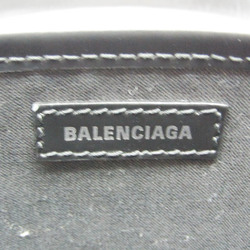 バレンシアガ(Balenciaga) ネイビーカバスXS 390346 レディース キャンバス,レザー ハンドバッグ ブラック,クリーム