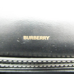 バーバリー(Burberry) 8039869 レディース,メンズ キャンバス,レザー ショルダーバッグ ブラック,レッド