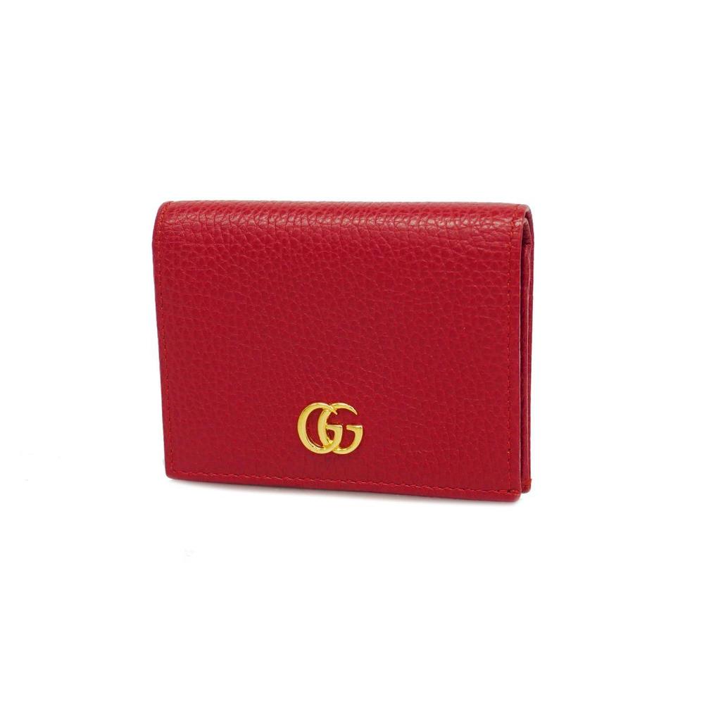 グッチ(Gucci) グッチ カードケース GGマーモント レザー レッド