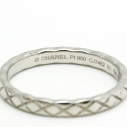 シャネル(Chanel) ココクラッシュリング ミニモデル プラチナ ファッション 無し バンドリング シルバー