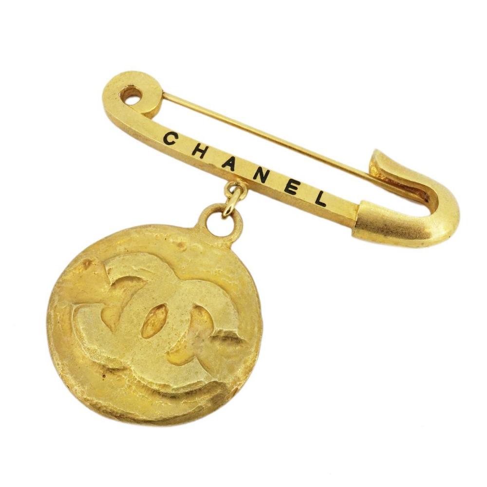シャネル(Chanel) シャネル ブローチ ココマーク シャネルロゴ 丸型 ...