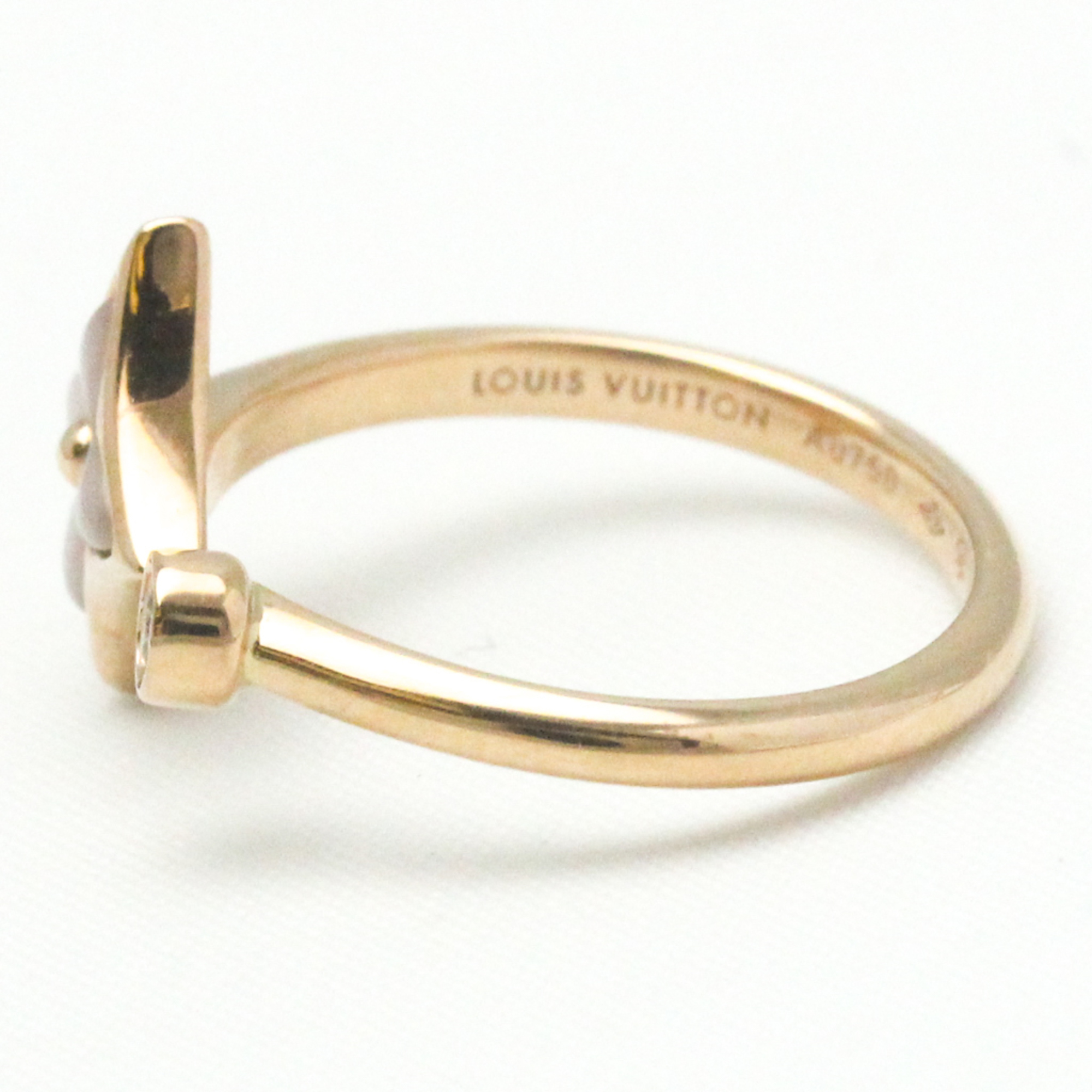 ルイ・ヴィトン(Louis Vuitton) リング スター ブロッサム ミニ (ピンクゴールド×ホワイト マザー・オブ・パール×ダイヤモンド) Q9S80A K18ピンクゴールド(K18PG) ファッション ダイヤモンド,シェル バンドリング カラット/0.04 ピンクゴールド(PG)