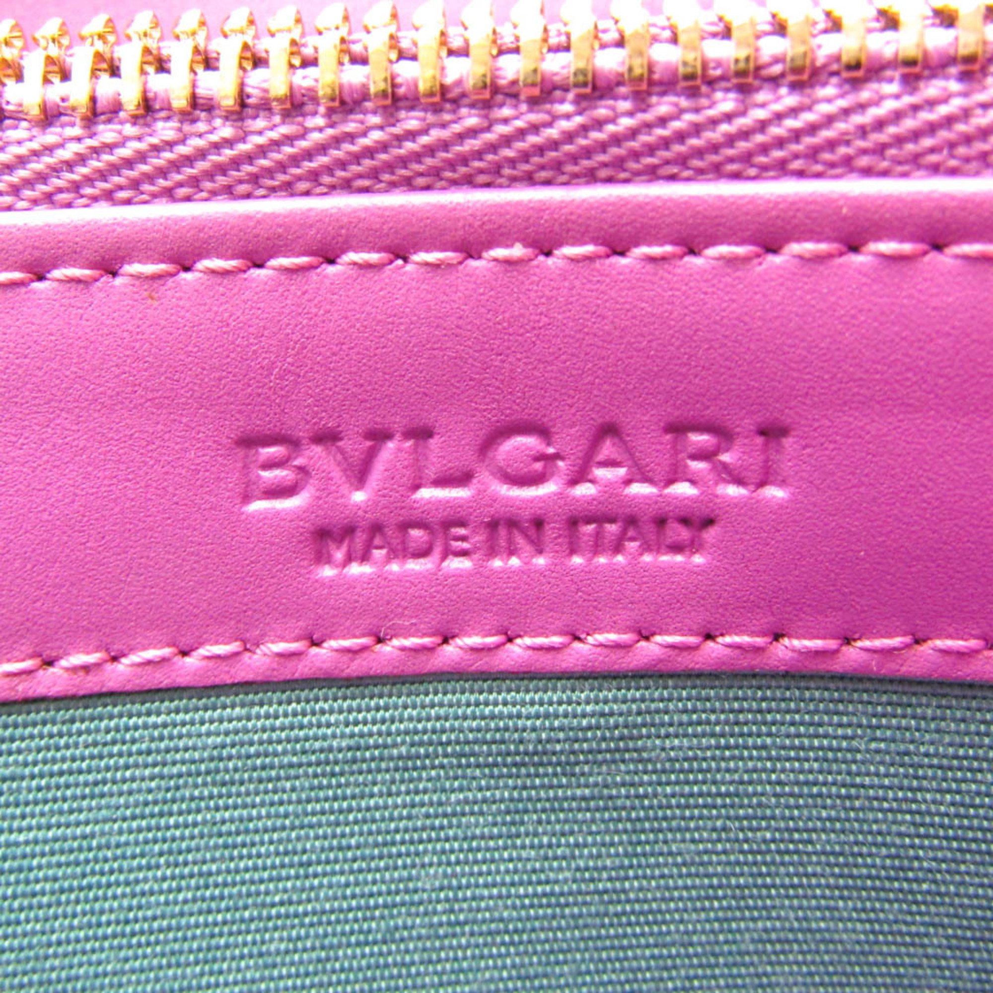 ブルガリ(Bvlgari) モネーテ レディース レザー 長財布（二つ折り） ライトパープル