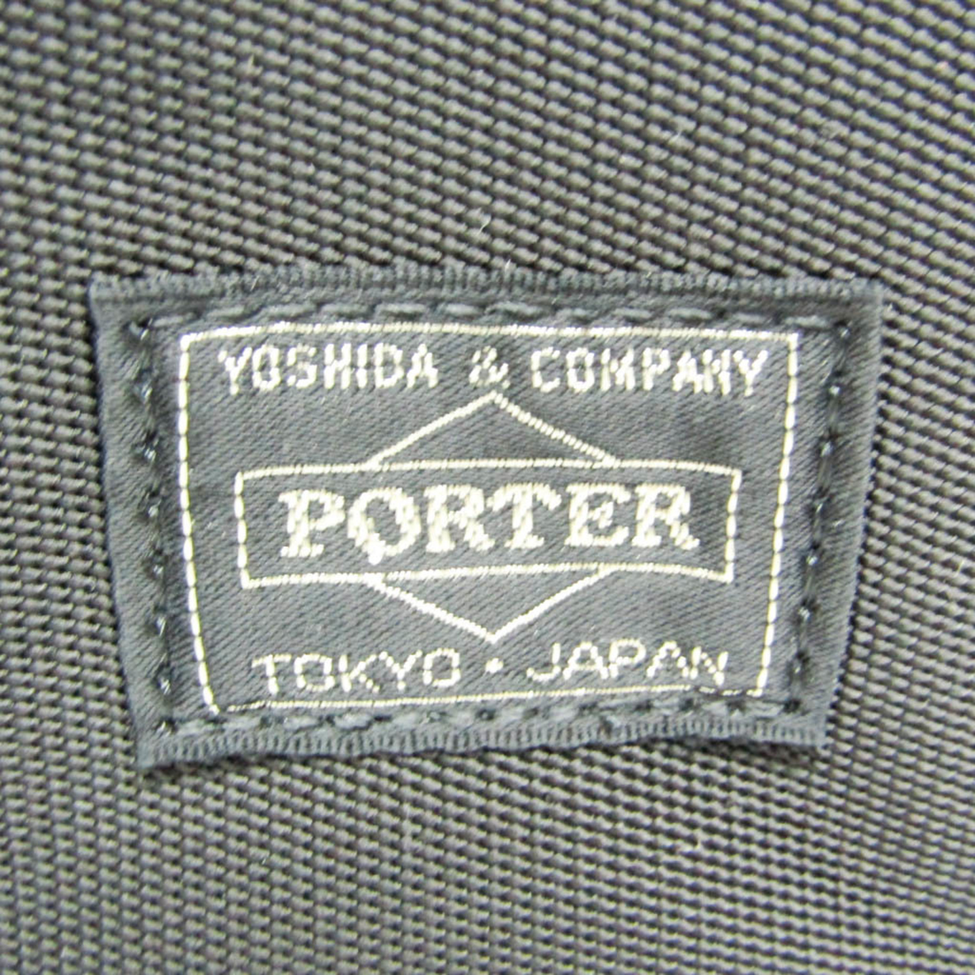 ポーター(Porter) メンズ キャンバス,レザー ハンドバッグ,ショルダーバッグ ブラック