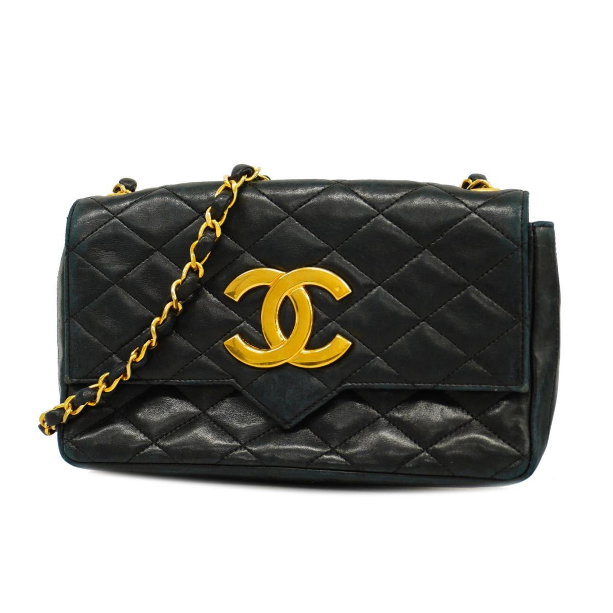 レザー仕様シャネル CHANEL チェーンショルダー ショルダーバッグ