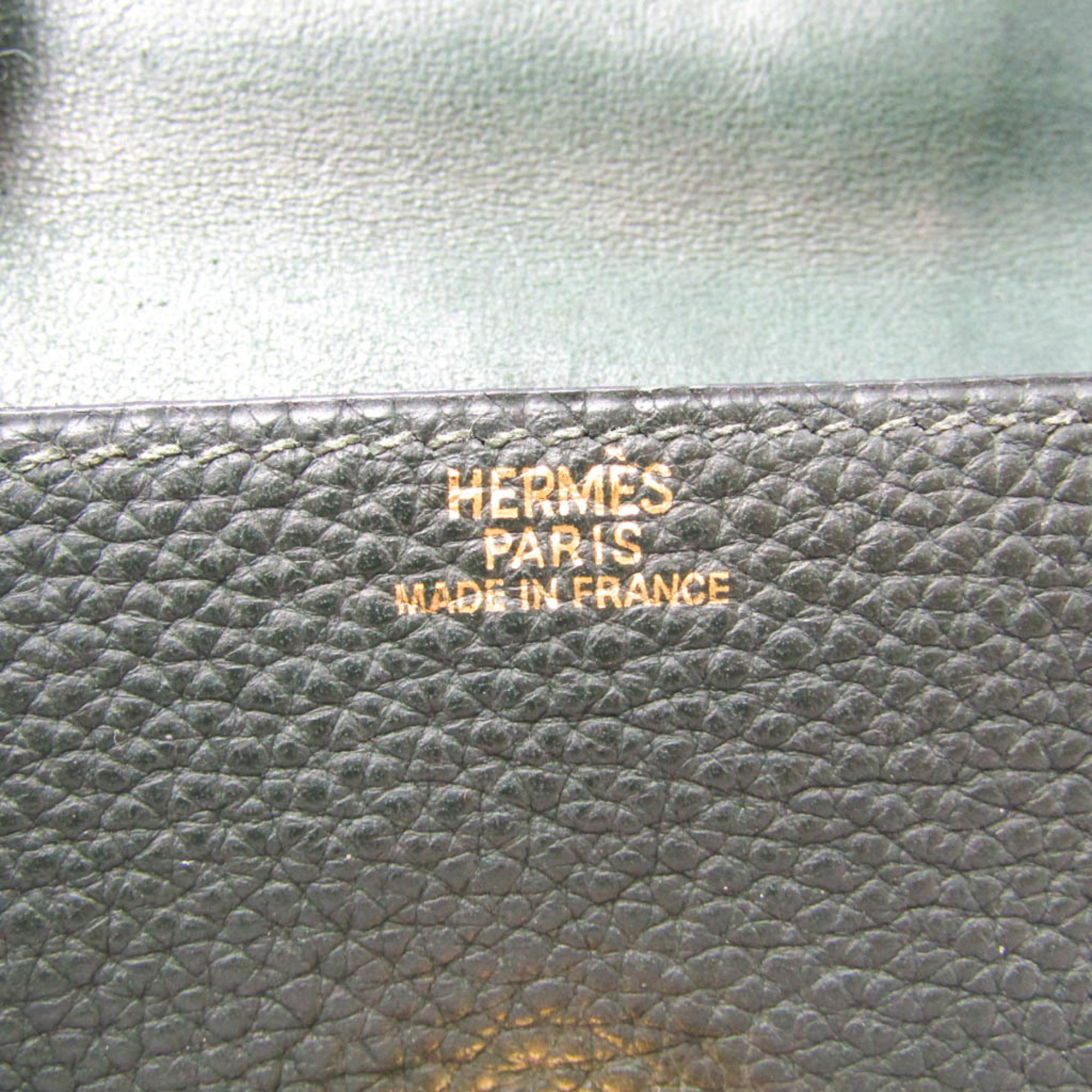 エルメス(Hermes) ドゴン レディース,メンズ トゴ 小銭入れ・コインケース ダークグリーン