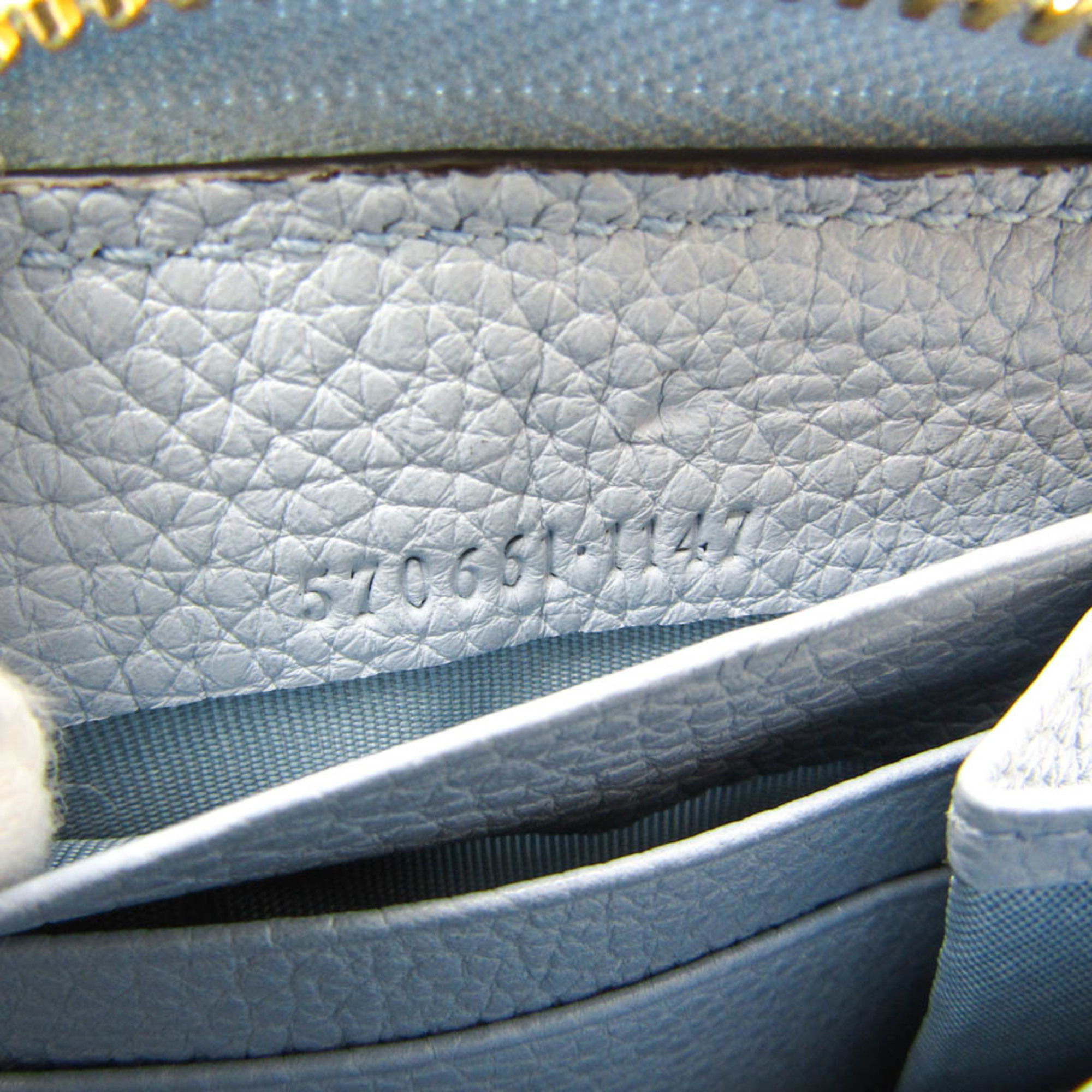 グッチ(Gucci) ズゥミ 570661 レディース レザー 長財布（二つ折り） ライトブルー