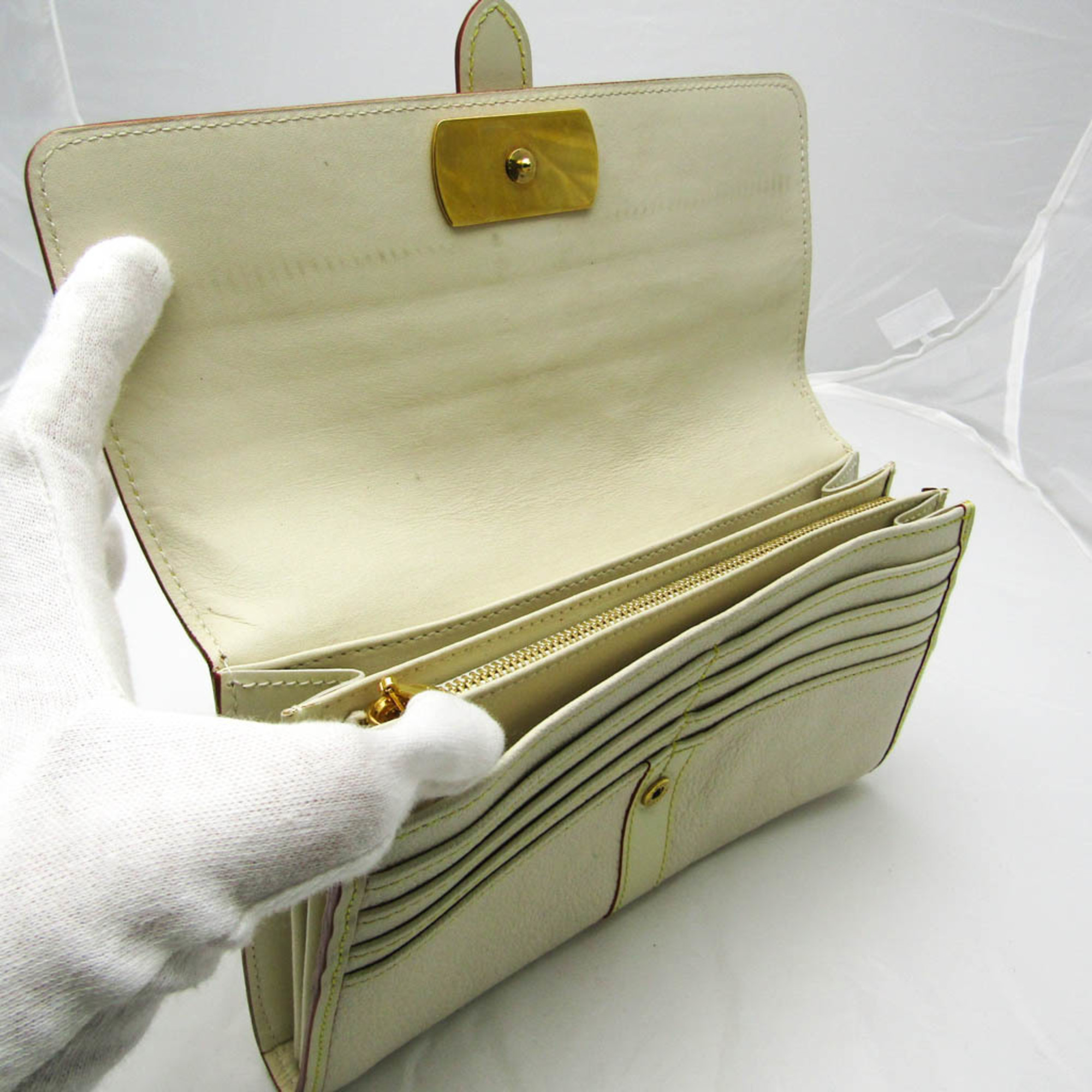 ルイ・ヴィトン(Louis Vuitton) ポルトフォイユ・ルファヴォリ M95646 メンズ,レディース スハリ 長財布（二つ折り） クリーム,オフホワイト