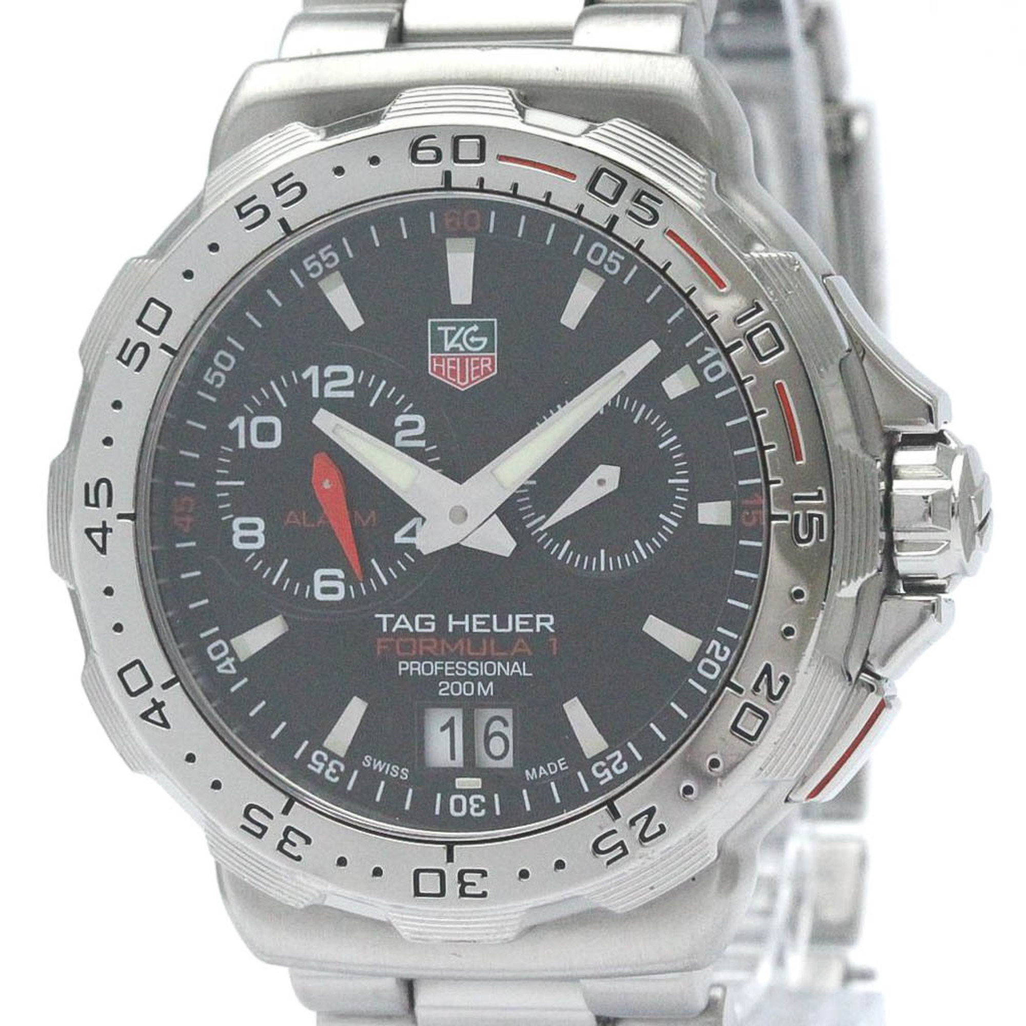 タグホイヤー (TAG HEUER) フォーミュラ1 アラーム ステンレススチール クォーツ メンズ 時計 WAH111C (外装仕上げ済み) 【中古】