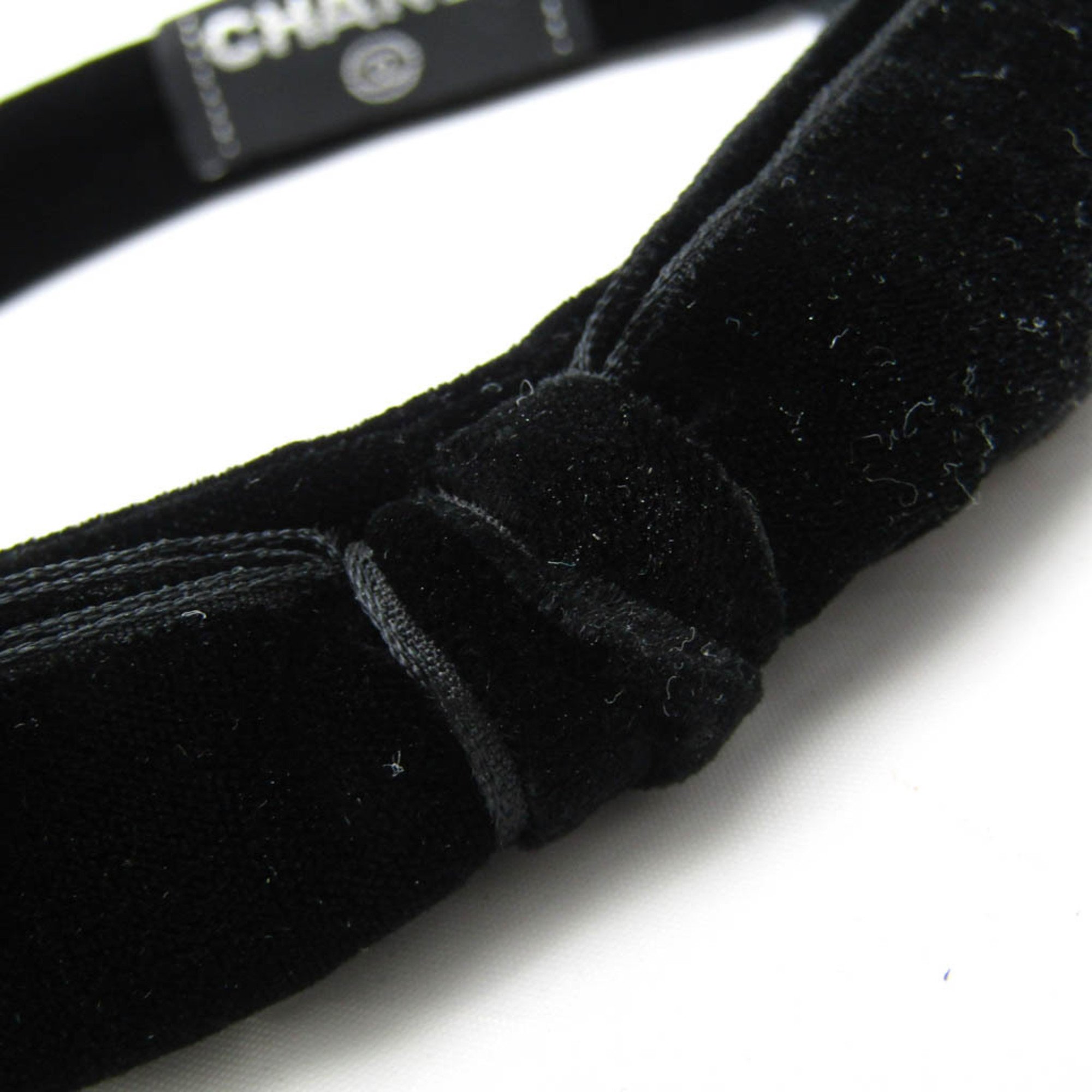 シャネル(Chanel) ベルベット レディース カチューシャ ブラック