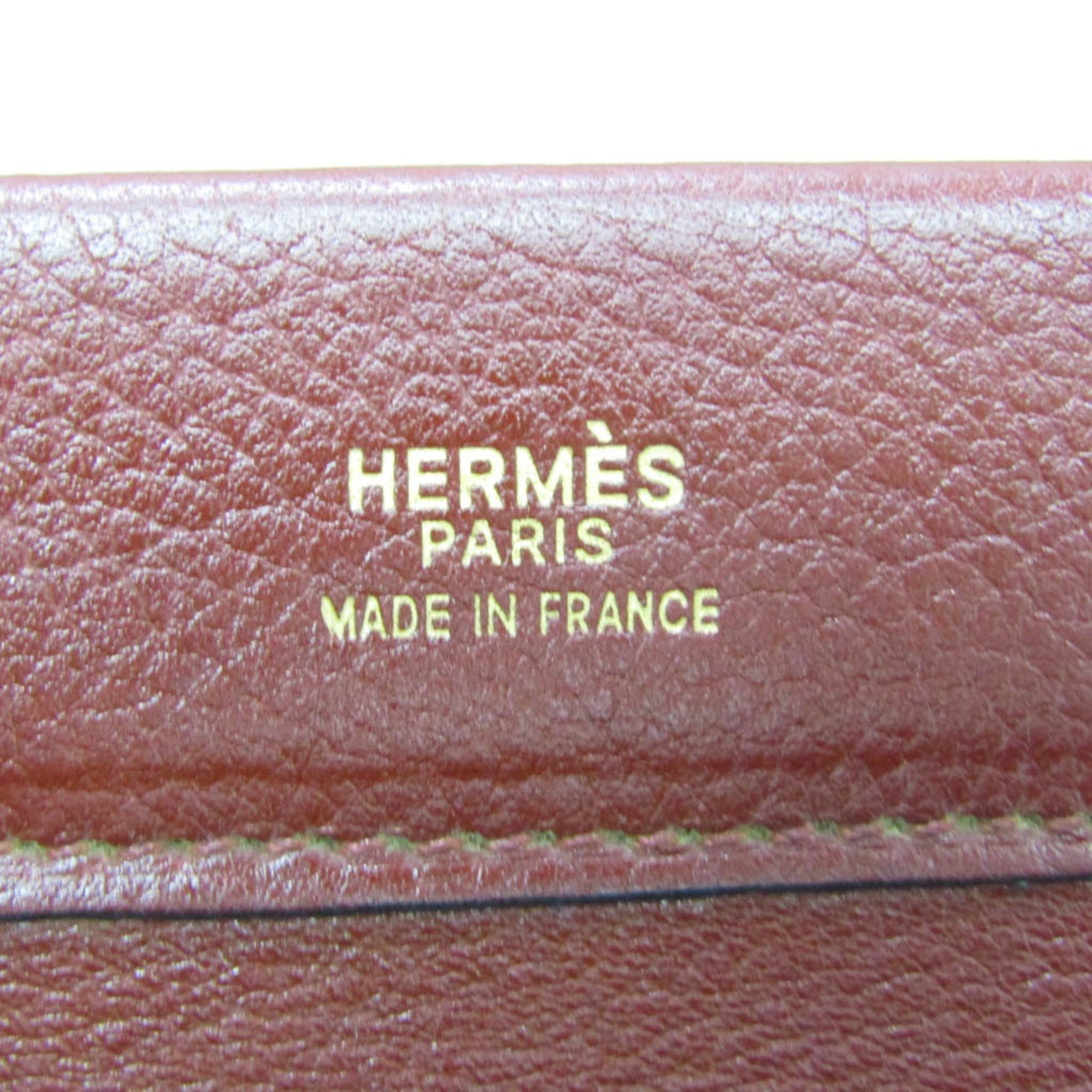 エルメス(Hermes) エクイ レディース レザー クラッチバッグ ルージュアッシュ