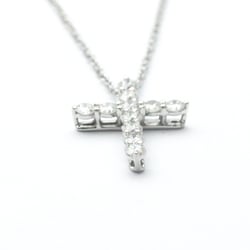 ティファニー(Tiffany) プラチナ ダイヤモンド レディース ペンダントネックレス スモールクロスネックレス