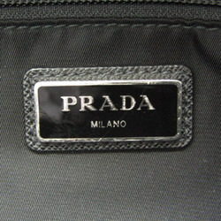 プラダ(Prada) レディース,メンズ レザー,ナイロン ショルダーバッグ ブラック