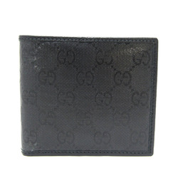 グッチ(Gucci) 760331 メンズ レザー,PVC 財布（二つ折り） ブラック