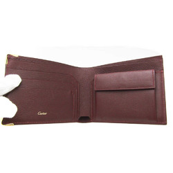 カルティエ(Cartier) マスト CRL3001368 メンズ  カーフスキン 財布（二つ折り） ボルドー
