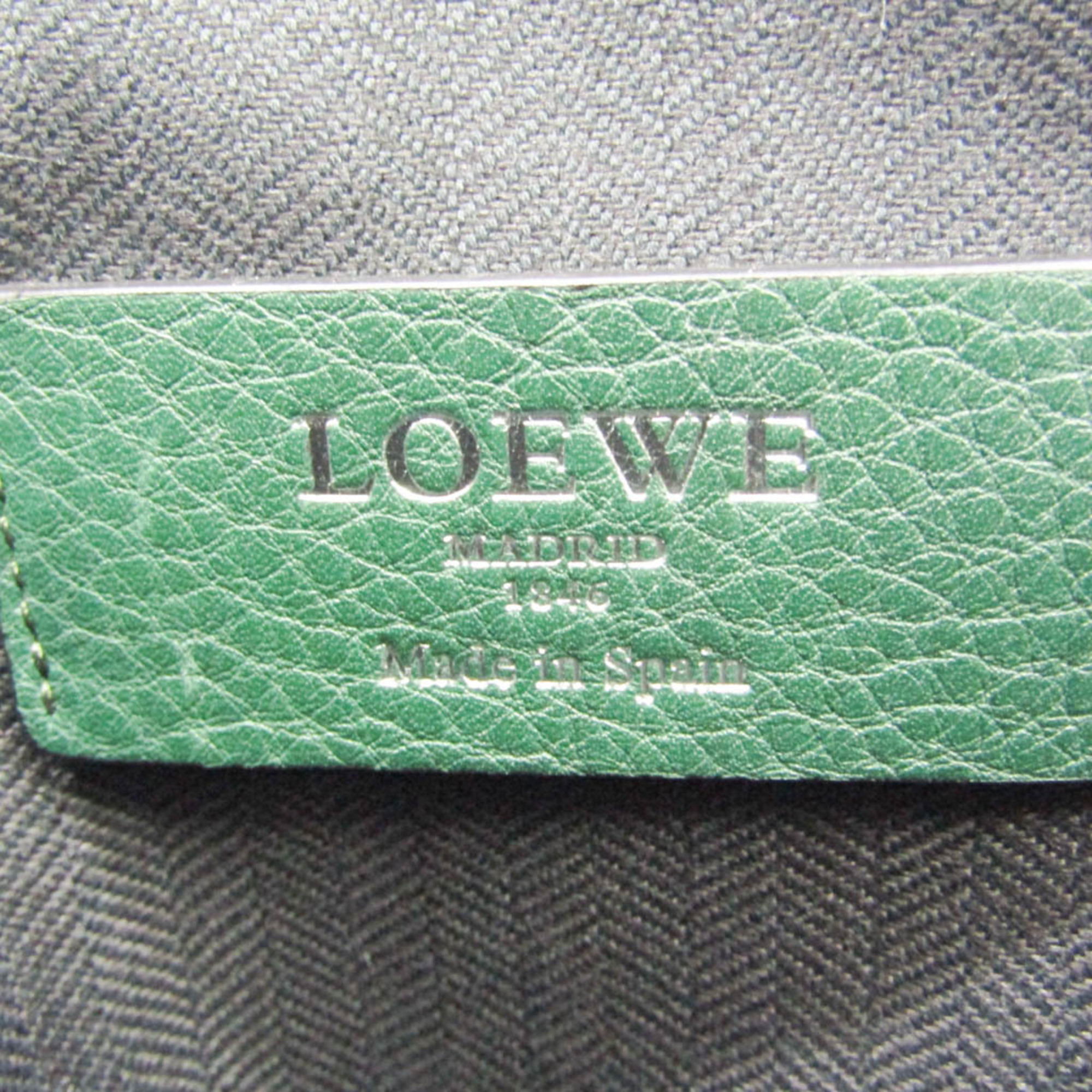 ロエベ(Loewe) メンズ レザー ブリーフケース,ショルダーバッグ ダークグリーン