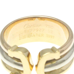 カルティエ(Cartier) 2C トリニティ リング K18ピンクゴールド(K18PG),K18ホワイトゴールド(K18WG),K18イエローゴールド(K18YG) ファッション 無し バンドリング ゴールド