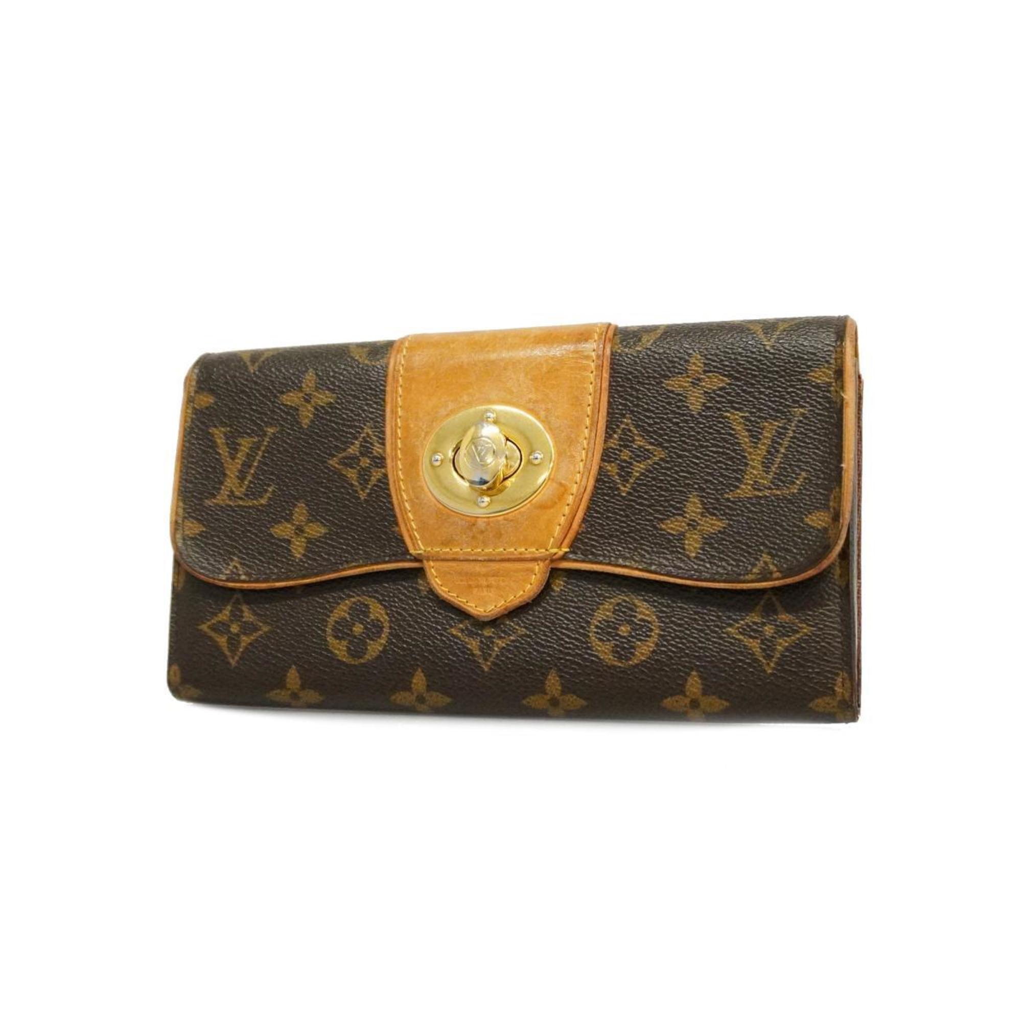 ルイ・ヴィトン(Louis Vuitton) ルイ・ヴィトン 長財布 モノグラム ポルトフォイユ ボエシ M63220 ブラウンレディース |  eLADY Globazone