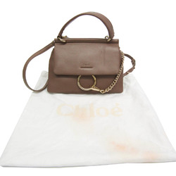 クロエ(Chloé) FAYE SMALL TOP HANDLE CHC21AS413F17 23Y レディース レザー ハンドバッグ,ショルダーバッグ ベージュブラウン