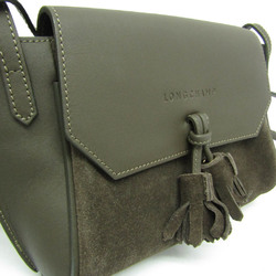 ロンシャン(Longchamp) SAC PORTE TRAVERS 2066 861 292 レディース レザー,スエード ショルダーバッグ カーキ