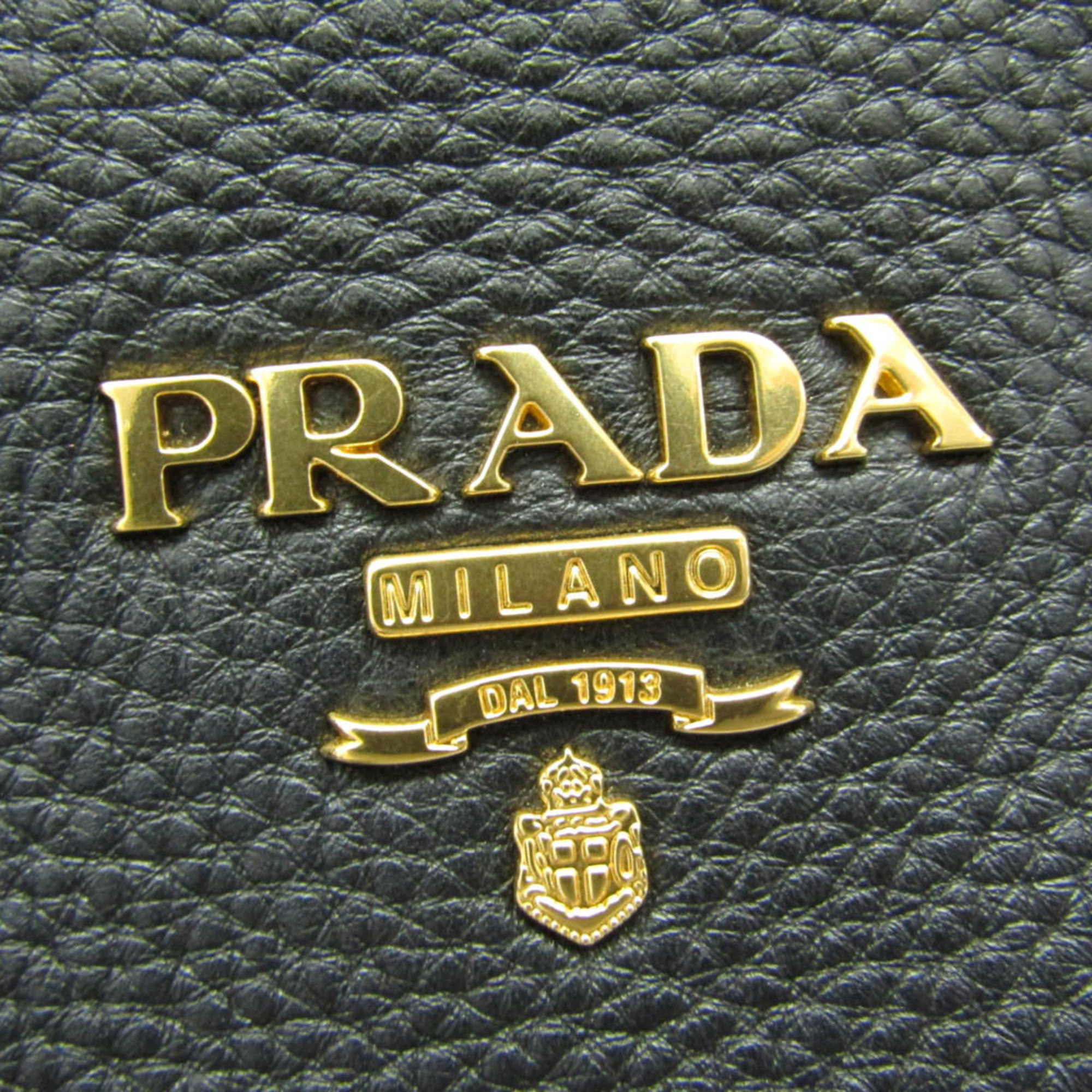 プラダ(Prada) 1BC032 レディース レザー ハンドバッグ,ショルダーバッグ ブラック