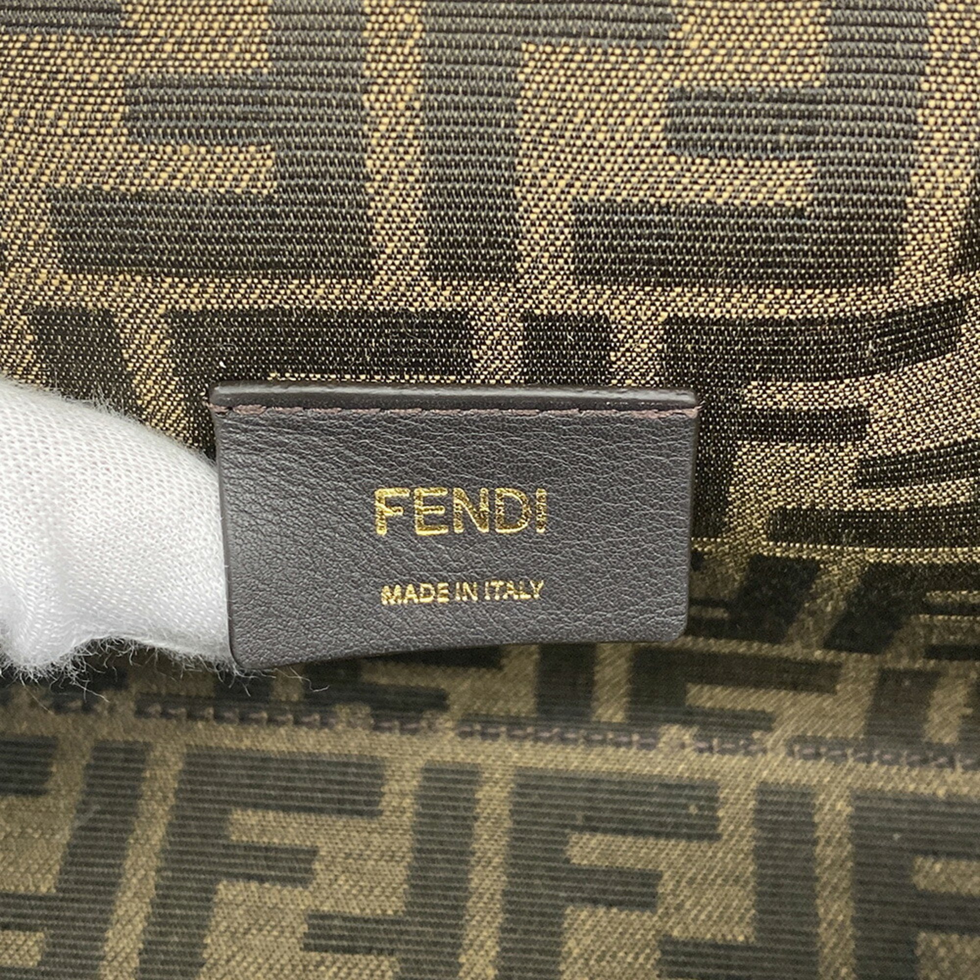 FENDI フェンディ ｍａｄｅ ｉｎ ｉｔａｌｙ ハラコ バッグポケット1 