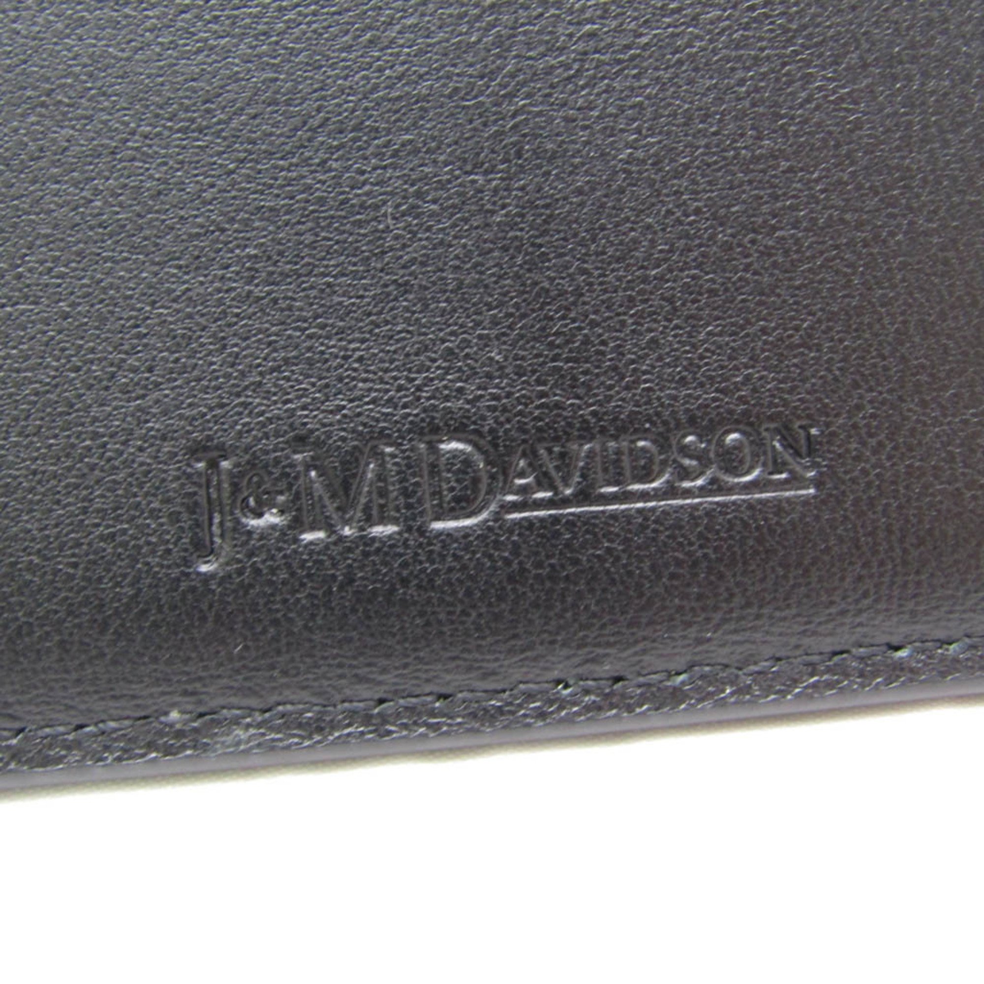 ジェイアンドエムデヴィッドソン(J&M Davidson) LONG FLAP WALLET WITH STUDS レディース レザー 長財布（二つ折り） ブラック