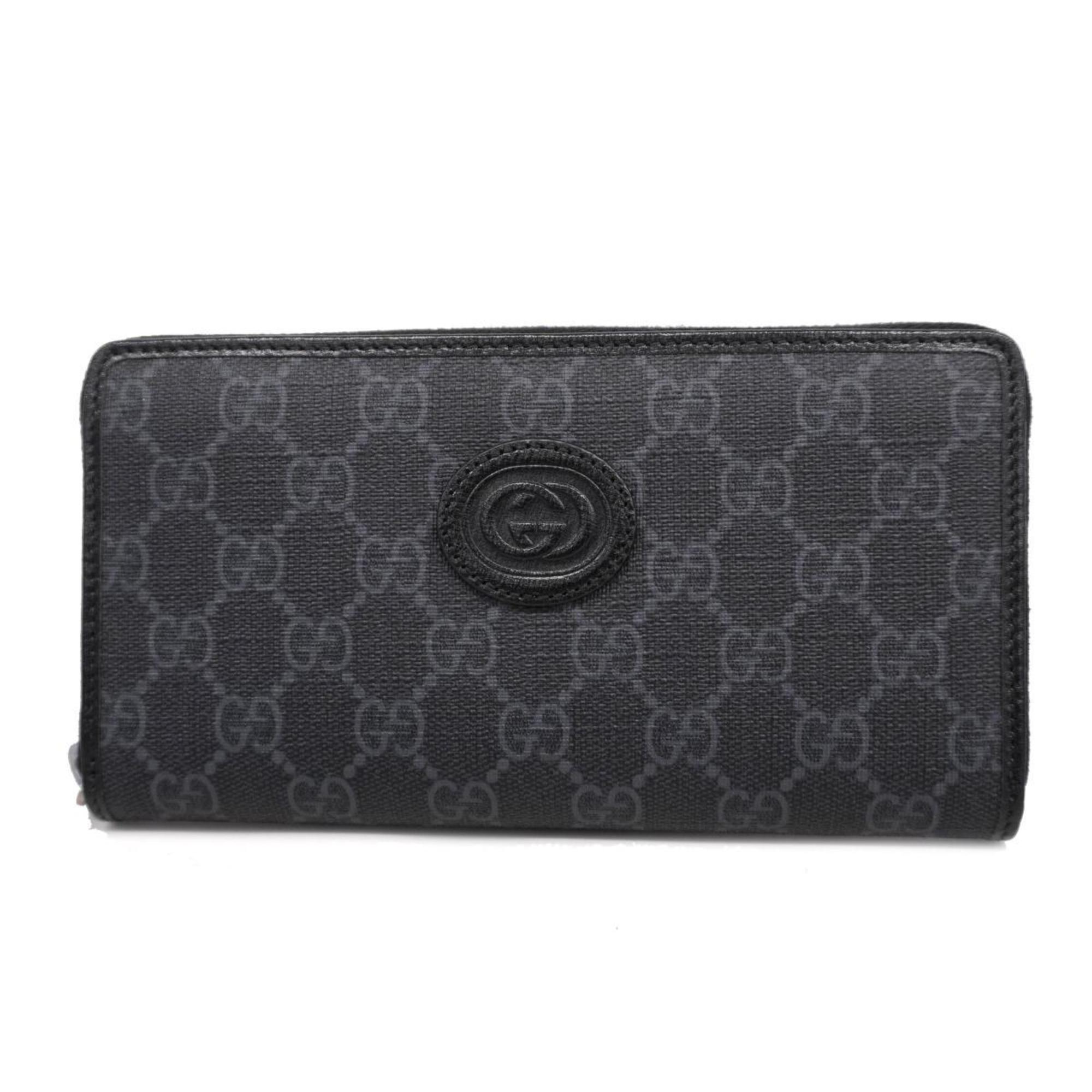 グッチ(Gucci) グッチ 長財布 GGスプリーム 673003 ブラック メンズ ...