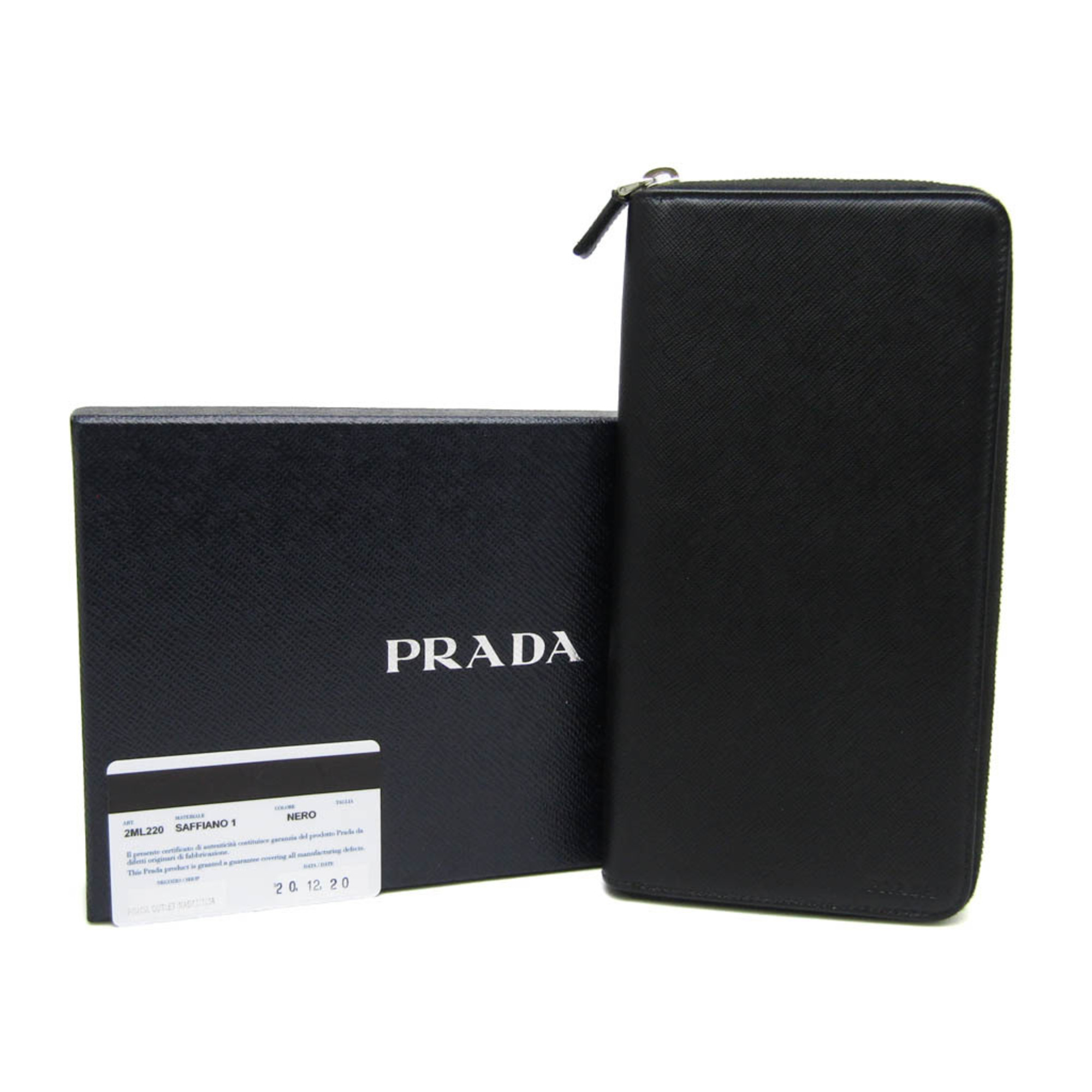 プラダ(Prada) 2ML220 メンズ,レディース Saffiano 長財布（二つ折り） Nero(ネロ)