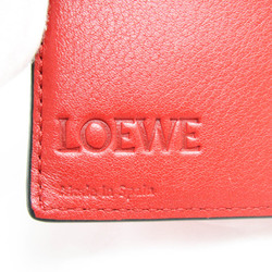 ロエベ(Loewe) バーティカル ウォレット ミディアム レディース レザー 中財布（二つ折り） ボルドー,ピンク,レッド