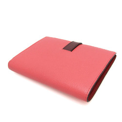 ロエベ(Loewe) バーティカル ウォレット ミディアム レディース レザー 中財布（二つ折り） ボルドー,ピンク,レッド