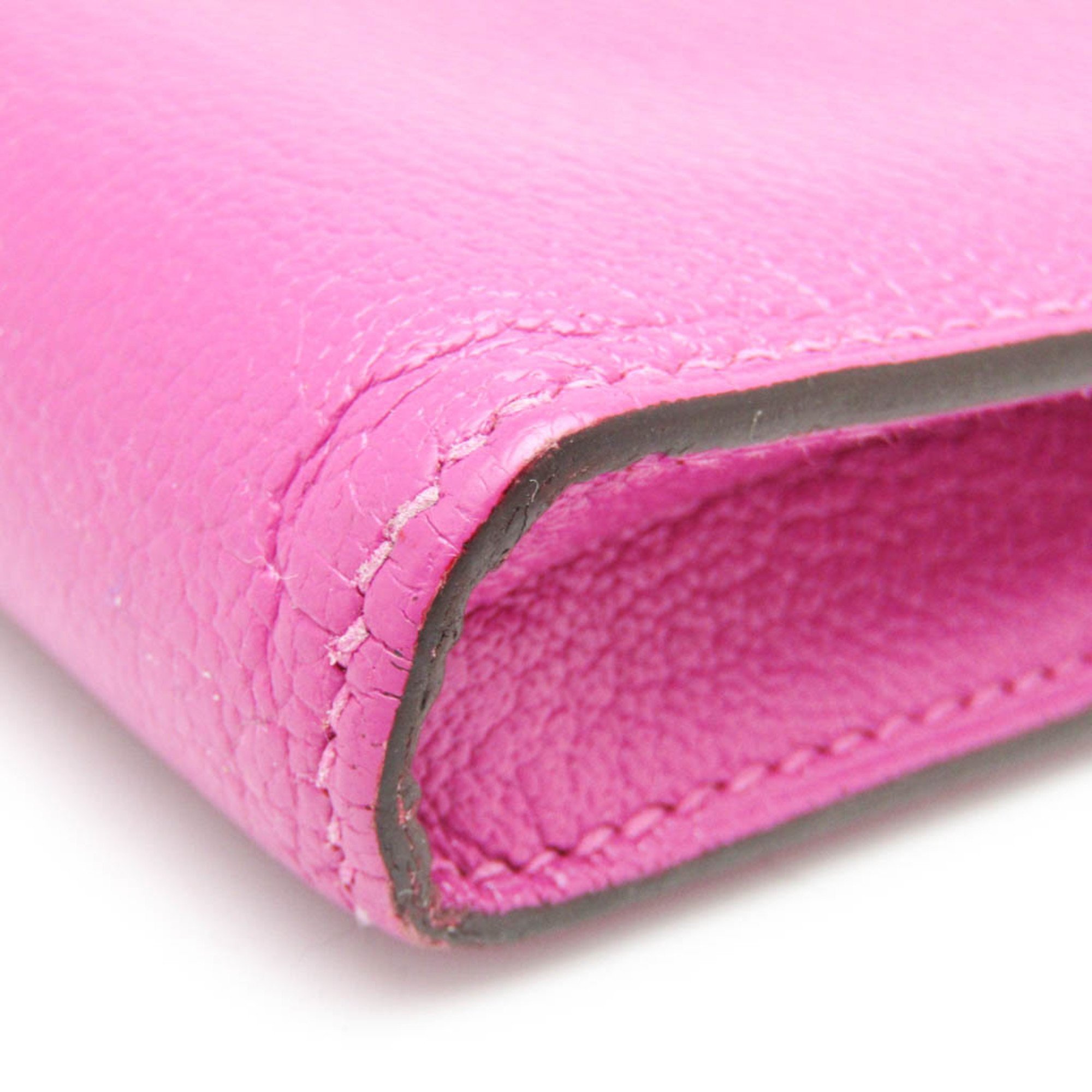 エルメス(Hermes) リミックスコンバイン レディース シェーブル 長財布（二つ折り） ピンク,パープル