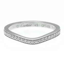 カルティエ(Cartier) バレリーナ ハーフダイヤモンド ウェディングリング プラチナ ファッション ダイヤモンド バンドリング シルバー