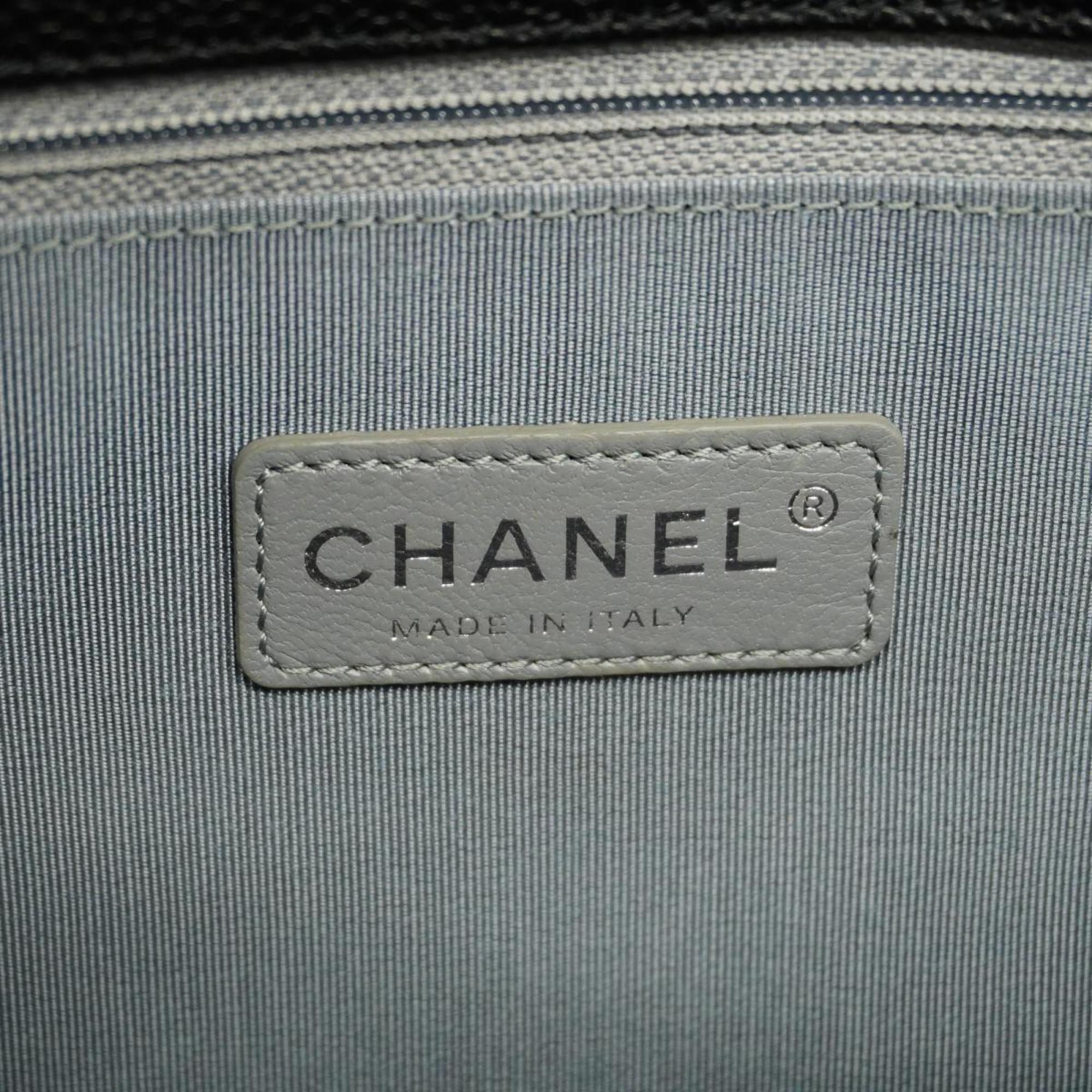 シャネル(Chanel) シャネル ショルダーバッグ マトラッセ フレンチリビエラ Wチェーン キャビアスキン ブラック   レディース