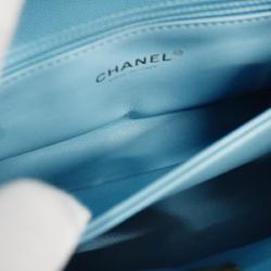 シャネル(Chanel) シャネル ハンドバッグ マトラッセ チェーンショルダー キャビアスキン ライトブルー   レディース