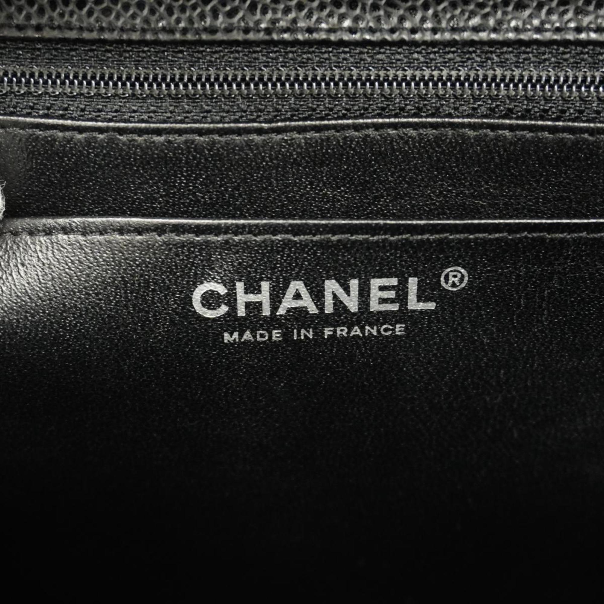 シャネル(Chanel) シャネル ショルダーバッグ マトラッセ Wチェーン キャビアスキン ブラック   レディース