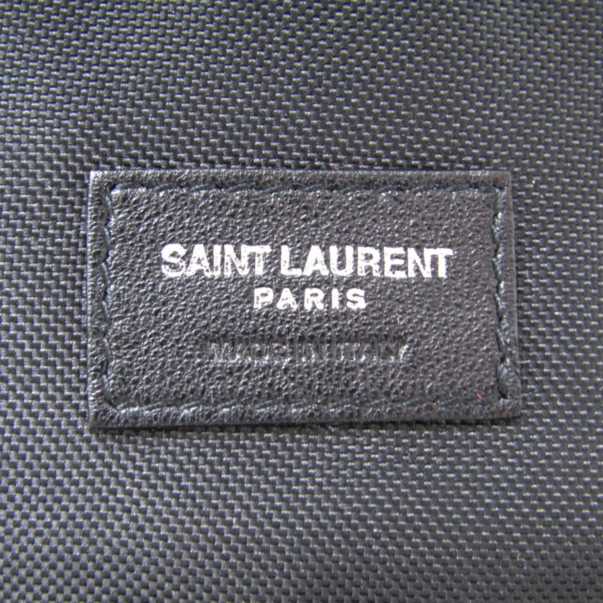サン・ローラン(Saint Laurent) Buffalo Black Nylon Bandana Trifold Wallet 556417 メンズ,レディース ナイロン,ポリエステル 財布（三つ折り） ブラック,マルチカラー