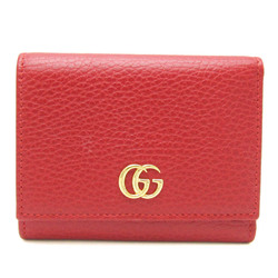 グッチ(Gucci) GGマーモント 474746 レディース レザー 財布（三つ折り） レッド