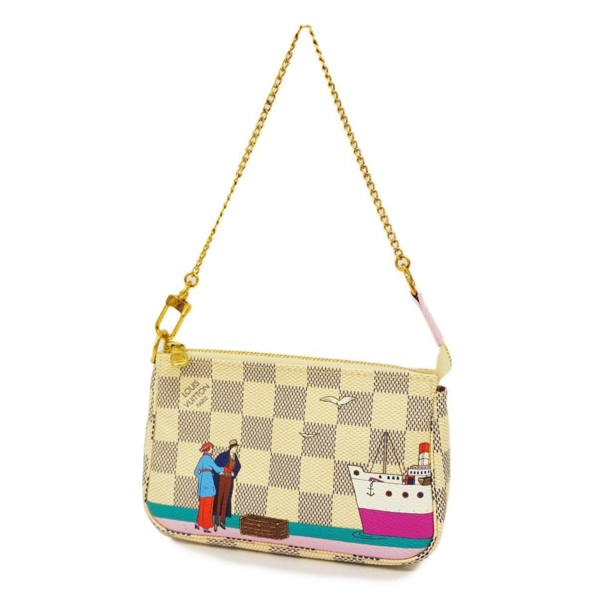 LOUIS VUITTON◇ポシェット・アクセソワール_ダミエ・アズール_WHT PVC