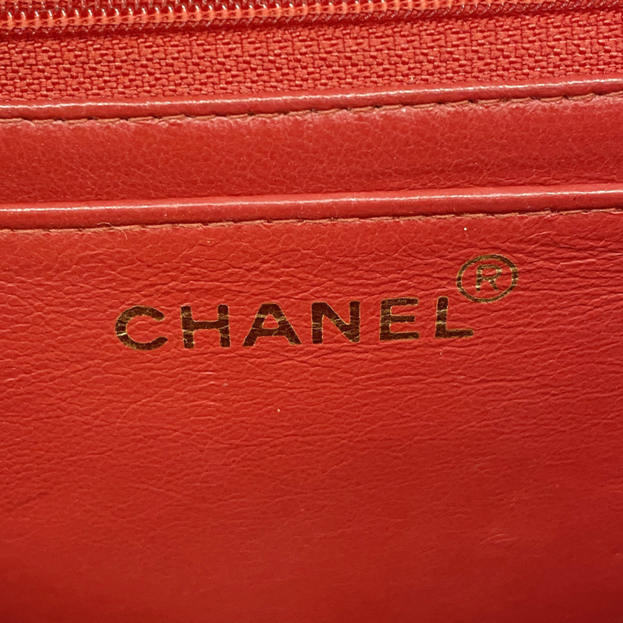 シャネル(Chanel) シャネル ショルダーバッグ マドモアゼル Wチェーン ラムスキン レッド   レディース