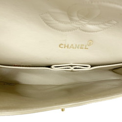 シャネル(Chanel) シャネル ショルダーバッグ マトラッセ Wフラップ Wチェーン ラムスキン アイボリー ゴールド金  レディース