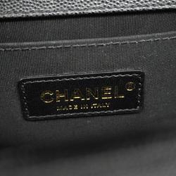 シャネル(Chanel) シャネル ショルダーバッグ ボーイシャネル チェーンショルダー キャビアスキン ブラック   レディース