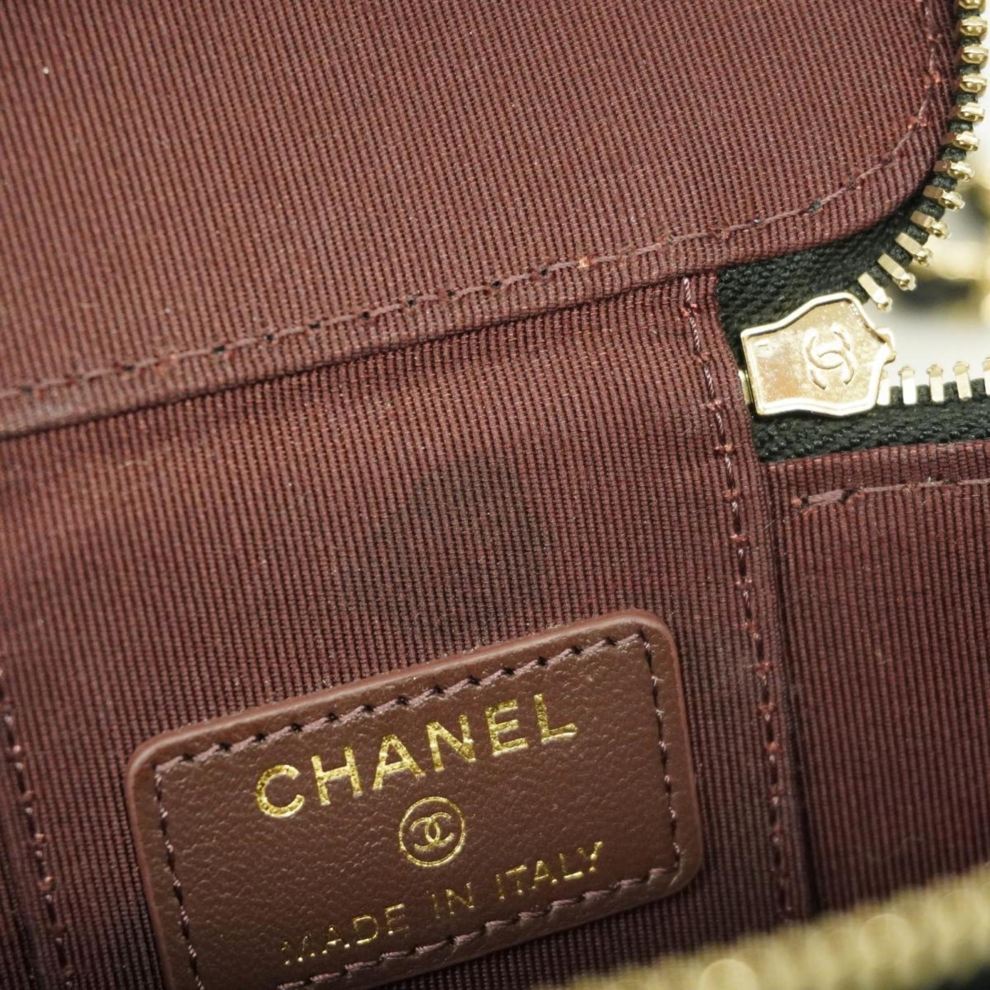 シャネル(Chanel) シャネル バニティバッグ マトラッセ チェーンショルダー ラムスキン ブラック   レディース