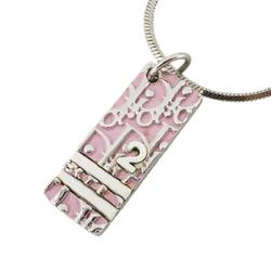 クリスチャン・ディオール(Christian Dior) クリスチャンディオール ネックレス トロッター メタル素材 シルバー ピンク  レディース