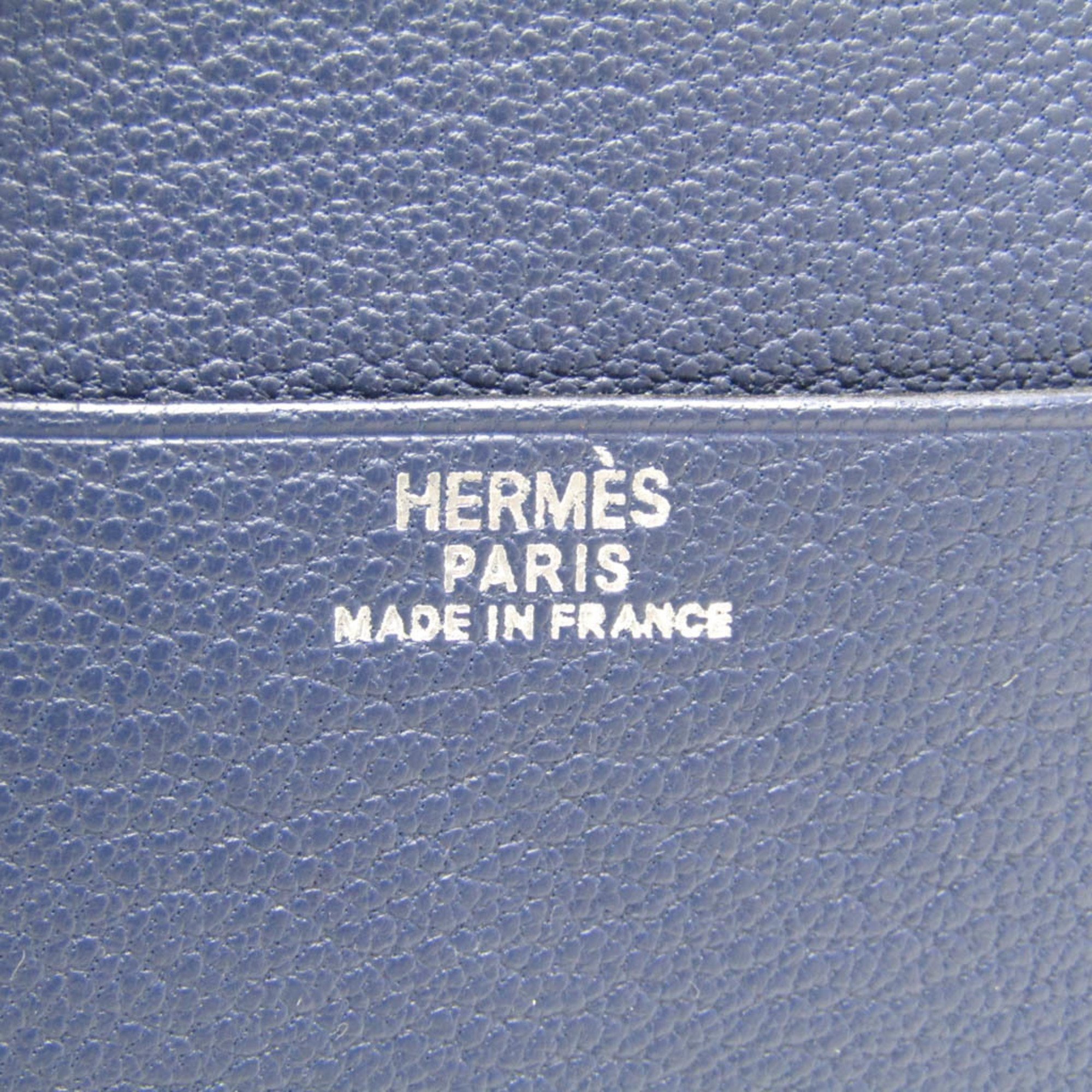 エルメス(Hermes) アジェンダ ポケットサイズ 手帳 ネイビー アジェンダジップ