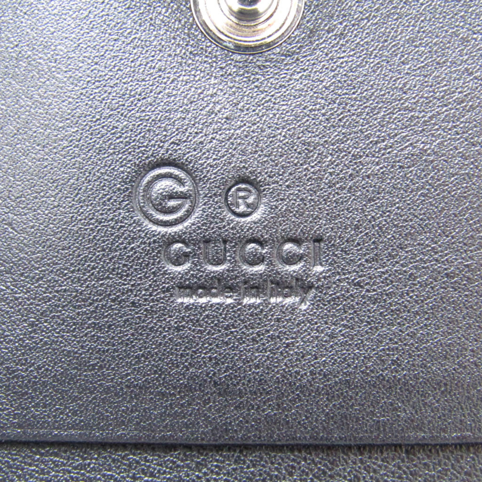グッチ(Gucci) マイクログッチッシマ 544474 レザー カードケース ブラック